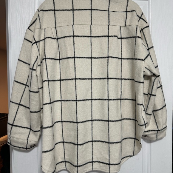 Asymmetrical Flannel Jacket - Picture 3 of 3